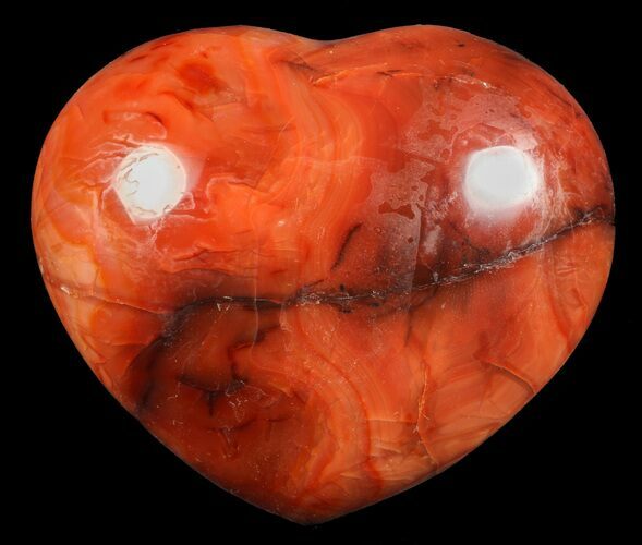 Colorful Carnelian Agate Heart #59492